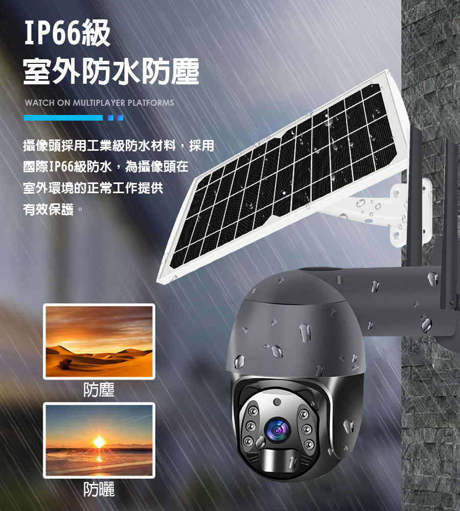 Lgs熱購品 Q6 分離式太陽能板4g監控攝像頭300萬高清畫素內置電池監視器攝影機 Pchome 24h購物