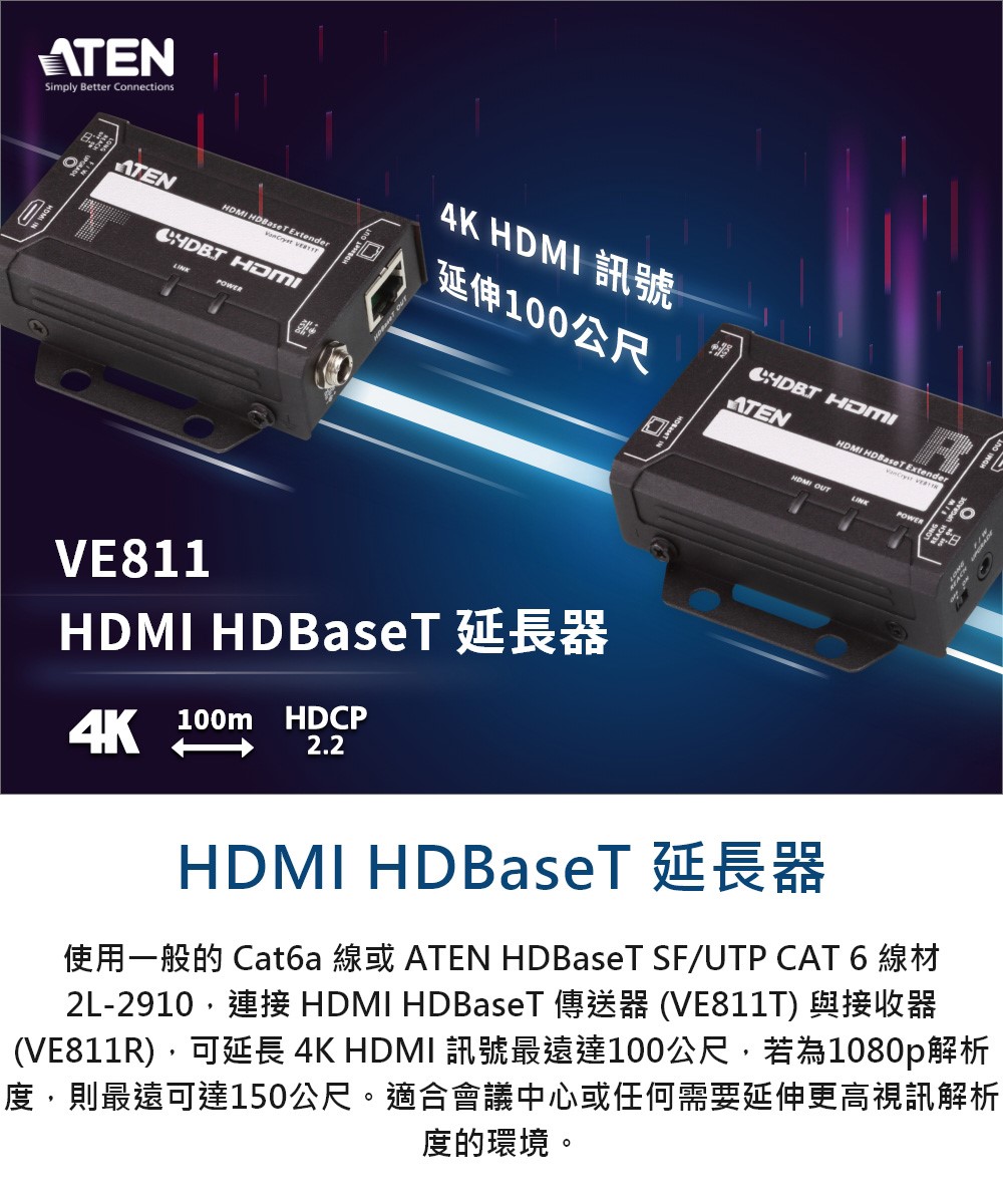いラインアップ ATENジャパン VE805R HDBaseT対応製品用レシーバー