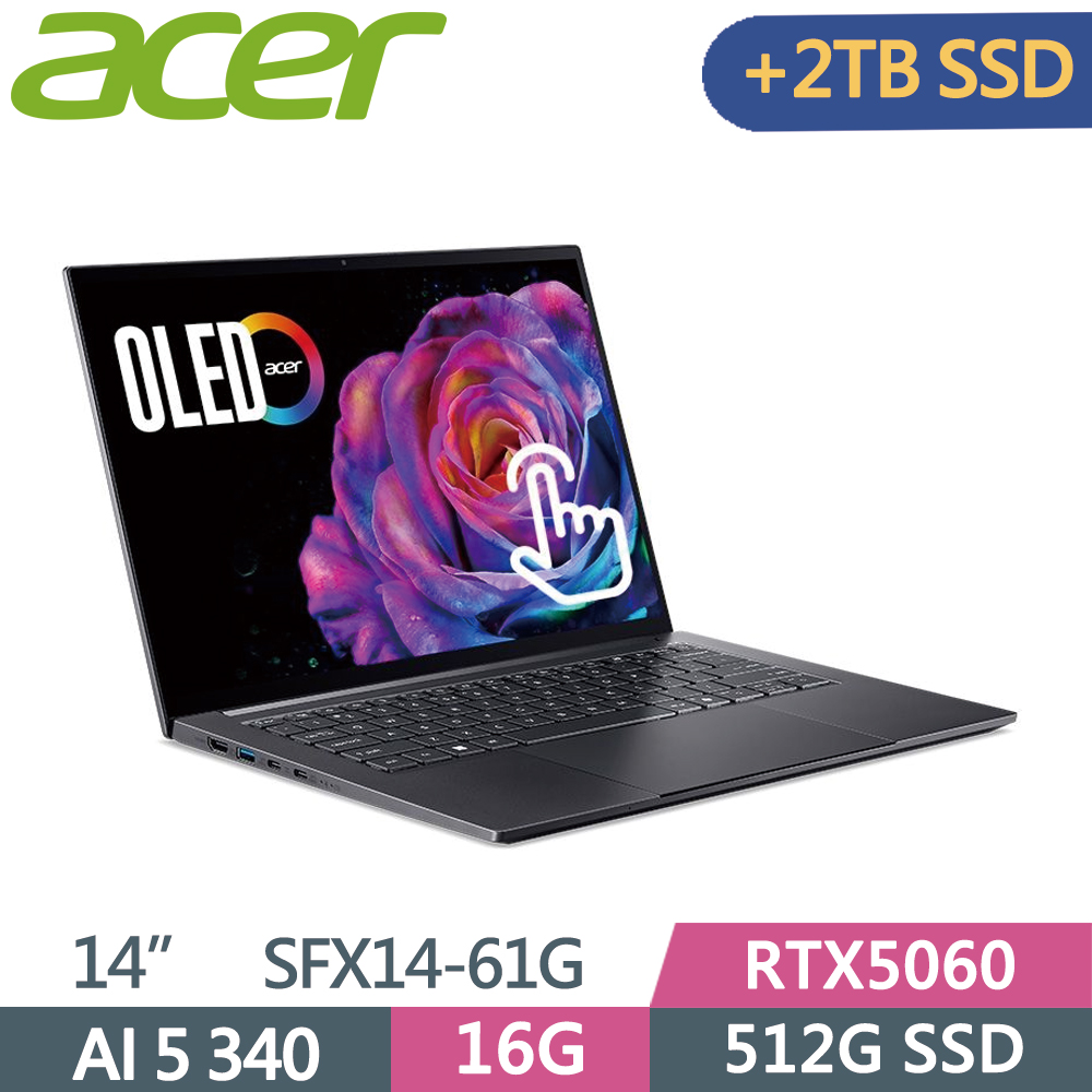 超美品☆Acer i7 6700 24GB 新品480GB SSD Wi-Fi ACER 宏碁Swift X SFX14-73G-78HM 灰(CU7-255H/32G/1TB PCIe/RTX5060