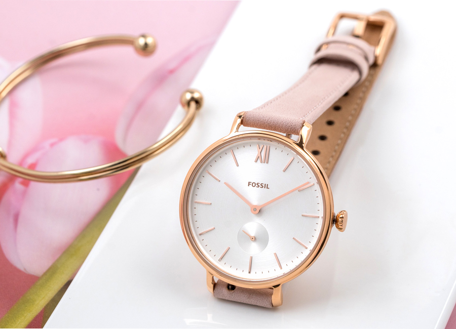 FOSSIL】公司貨Kayla 極簡輕時尚皮革腕錶 