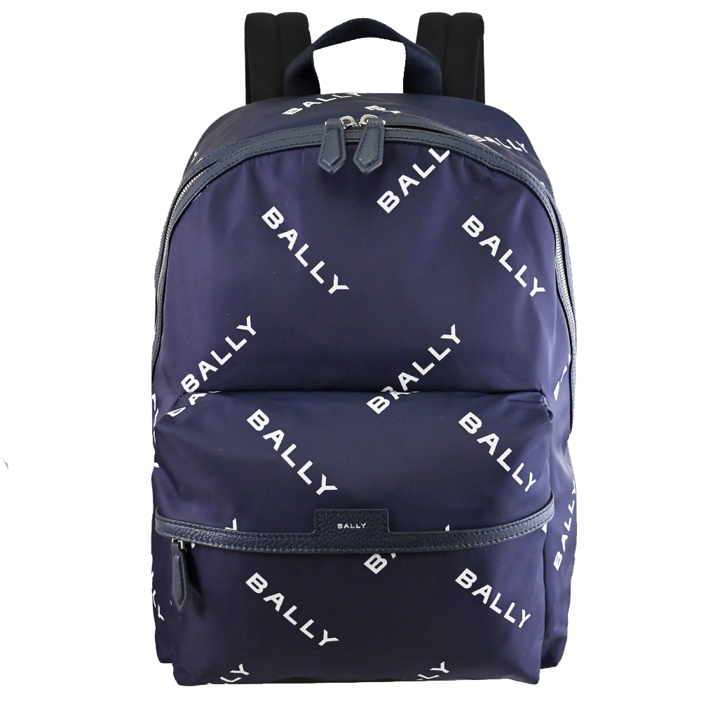 BALLY バックパック BORD TREKK ペナントモチーフ 都会的 バリー バックパック BORD TREKK デニム ペナント柄 ロゴ