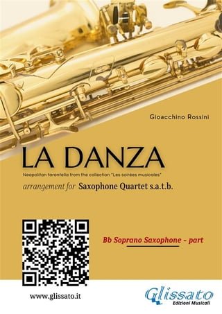 Soprano Sax part of "La Danza" tarantella by Rossini for Saxophone Quartet(Kobo/電子書)