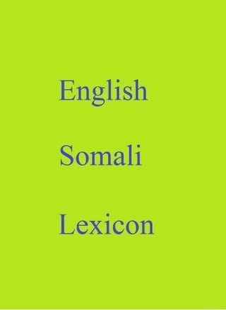 English Somali Lexicon(Kobo/電子書)