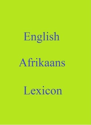 English Afrikaans Lexicon(Kobo/電子書)