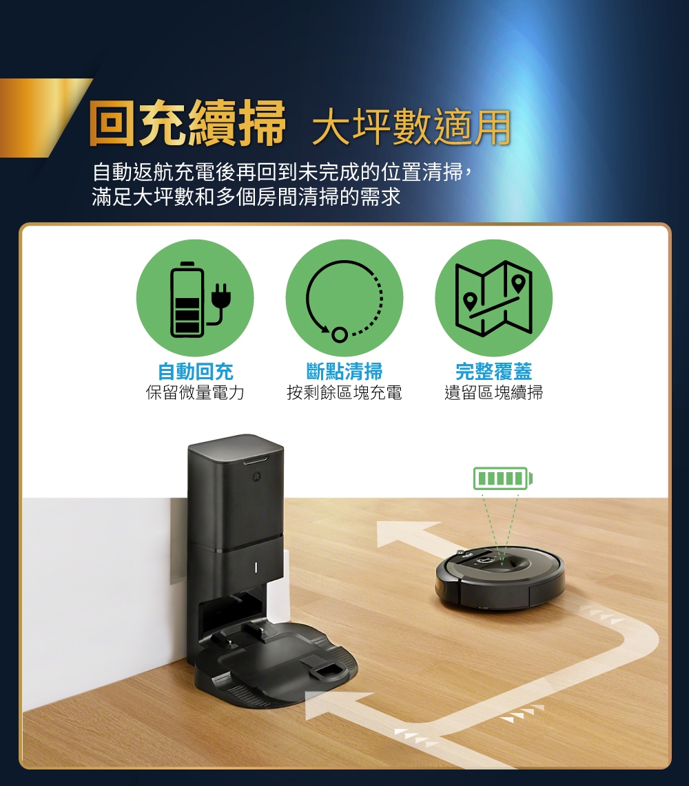 美國iRobot Roomba i7+台灣獨家限量版自動倒垃圾&AI路徑規劃&智慧地圖