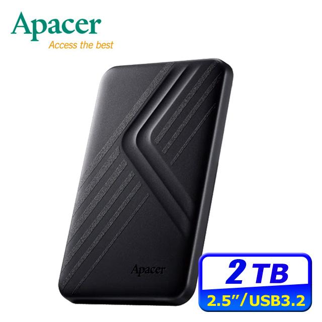 歷史價格: Apacer 宇瞻 AC236 2TB 2.5吋行動硬碟-黑