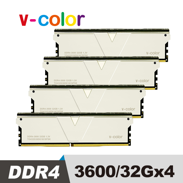 V-Color Prism Pro 系列DDR4 3600 32GB (16GBX2) RGB桌上型超頻記憶