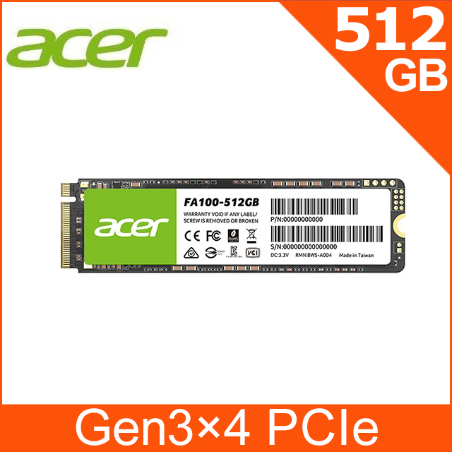 Acer FA100 512GB的價格推薦- 2022年10月| 比價比個夠BigGo