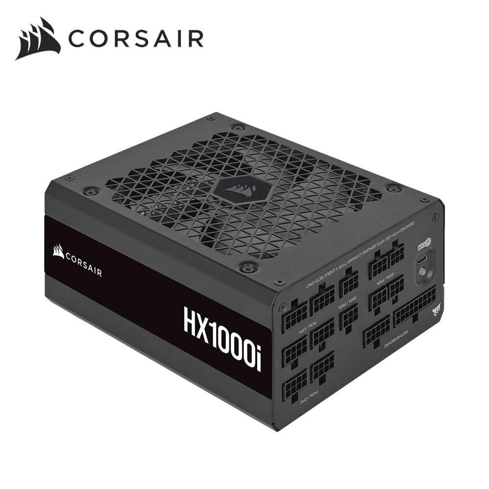 CORSAIR 海盜船 HX1000i 1000W 80Plus 白金牌 全模組電源供應器 CP-9020214-TW