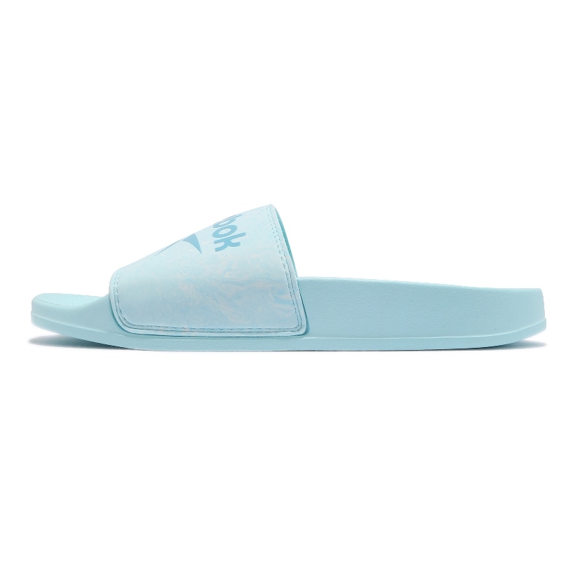 Reebok 拖鞋Fulgere 套腳輕便女鞋基本款大logo 舒適夏日穿搭藍白FY0048 - PChome 24h購物