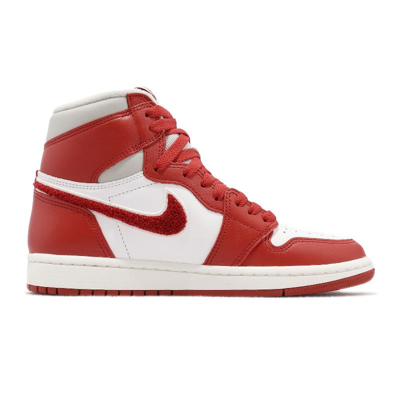 Nike 休閒鞋Air Jordan 1 Retro HI OG 女鞋紅白高筒Varsity Red DJ4891