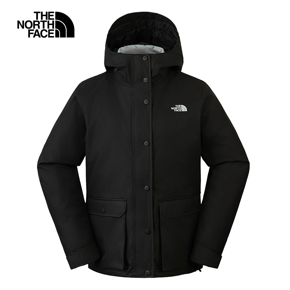 The North Face 北面女款黑色Gore-Tex防水防風透氣保暖連帽三合