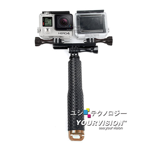 Gopro Hero 相機閃燈雙設備主機支架雙位托架固定座 附轉接頭 Pchome 24h購物