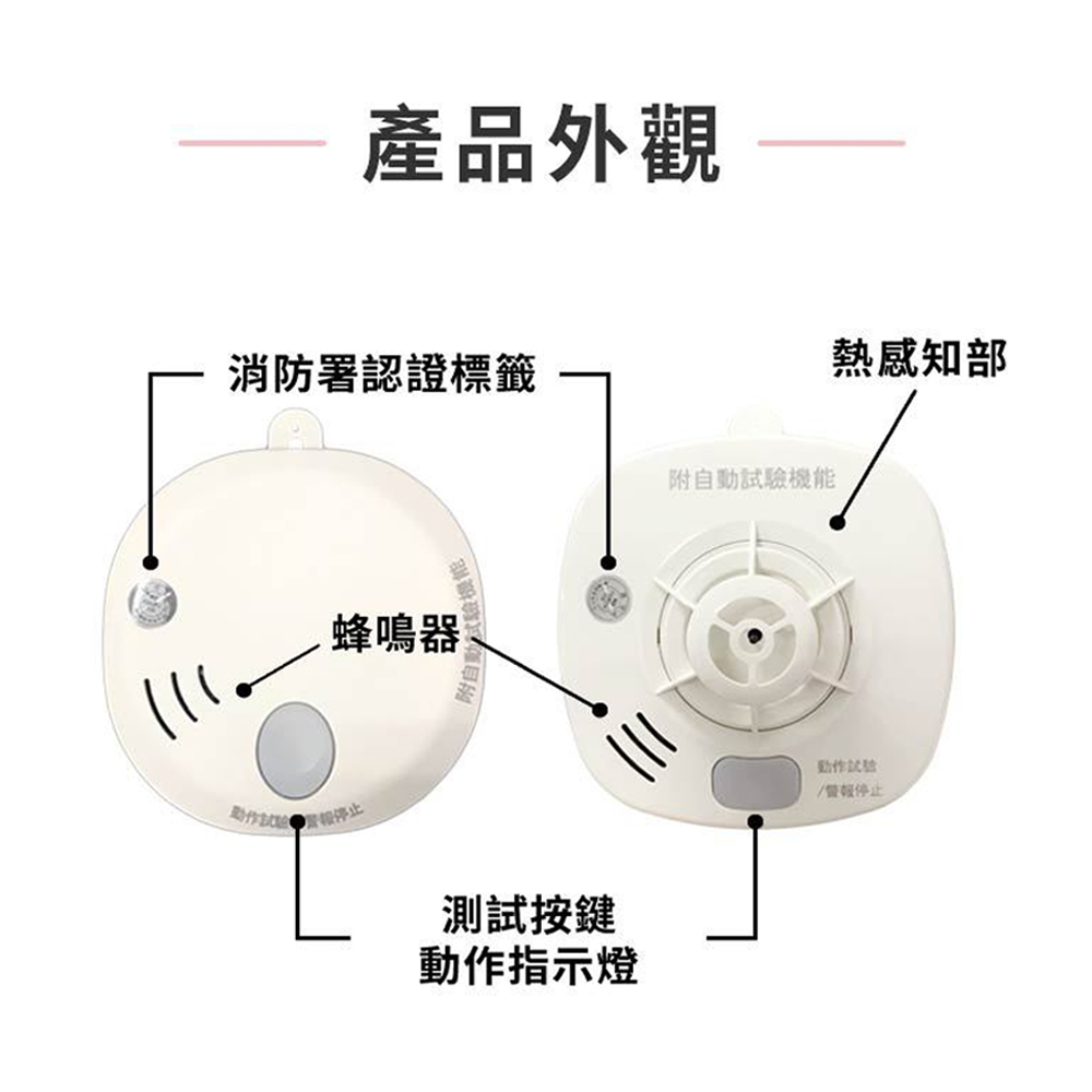 消防署認證日本製十年型住宅用火災警報器偵煙型 Pchome 24h購物