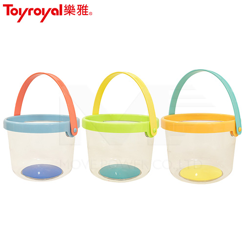 日本樂雅 Toyroyal - 繽紛系列-透明水桶-橘-3歲以上